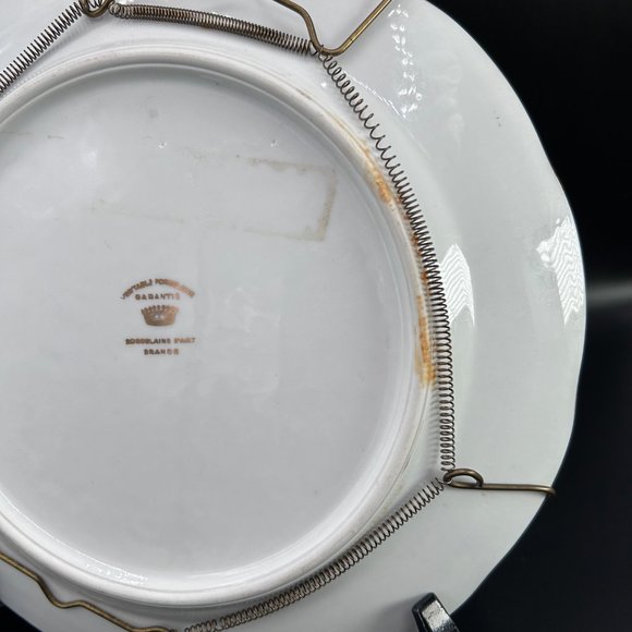 VTG Paris L'Arc De Triomphe Scalloped Decorative Porcelain Plate 9" Collectible - Picture 12 of 13